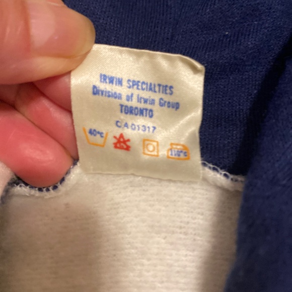 Vintage Canada Niagra Falls Hooded Sweatshirt White with Blue Trim Very Good Lg. - Picture 6 of 17